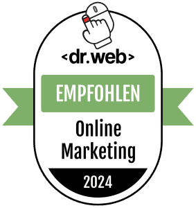 Empfohlen von Dr. Web für Online-Marketing 2024